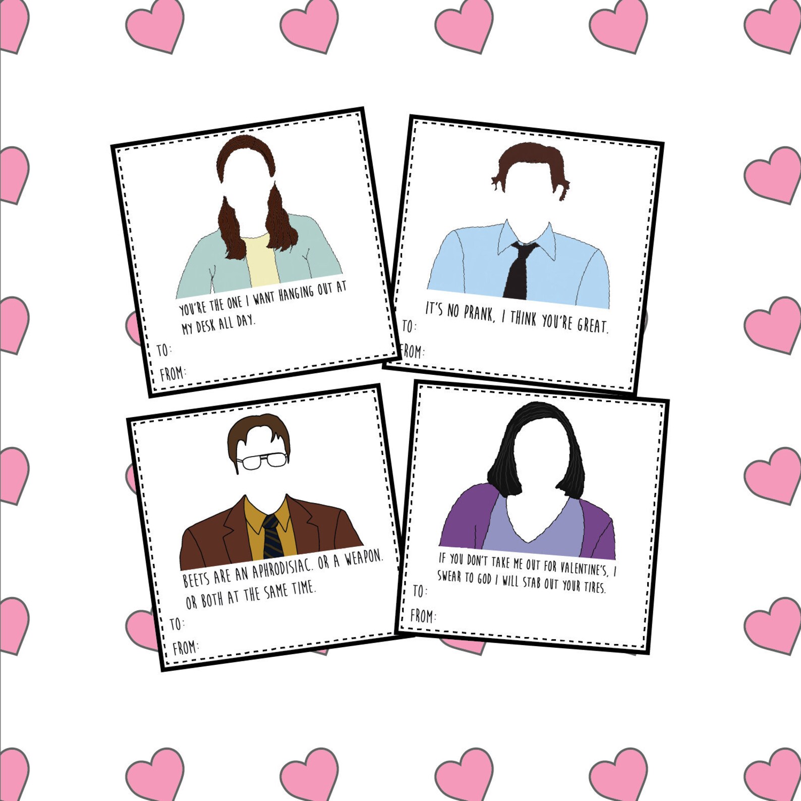 PRINTABLES Valentines the Office-inspired Dwight - Etsy