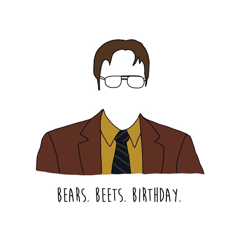 PRINTABLE The Office-parody birthday Dwight-inspired card funny card download only image 1