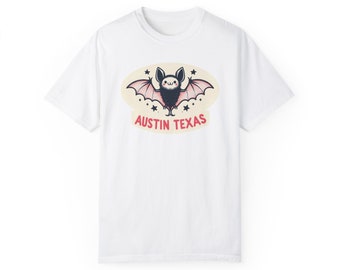 Austin Texas Bat Unisex Garment-Dyed T-shirt