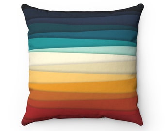 Paraguay Is Calling Must Go Multicolor 16x16 Rainbow Moutain Throw Pillow 