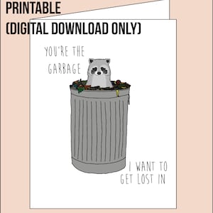 PRINTABLE Card Raccoon funny card  printable card ANY OCCASION (download only)