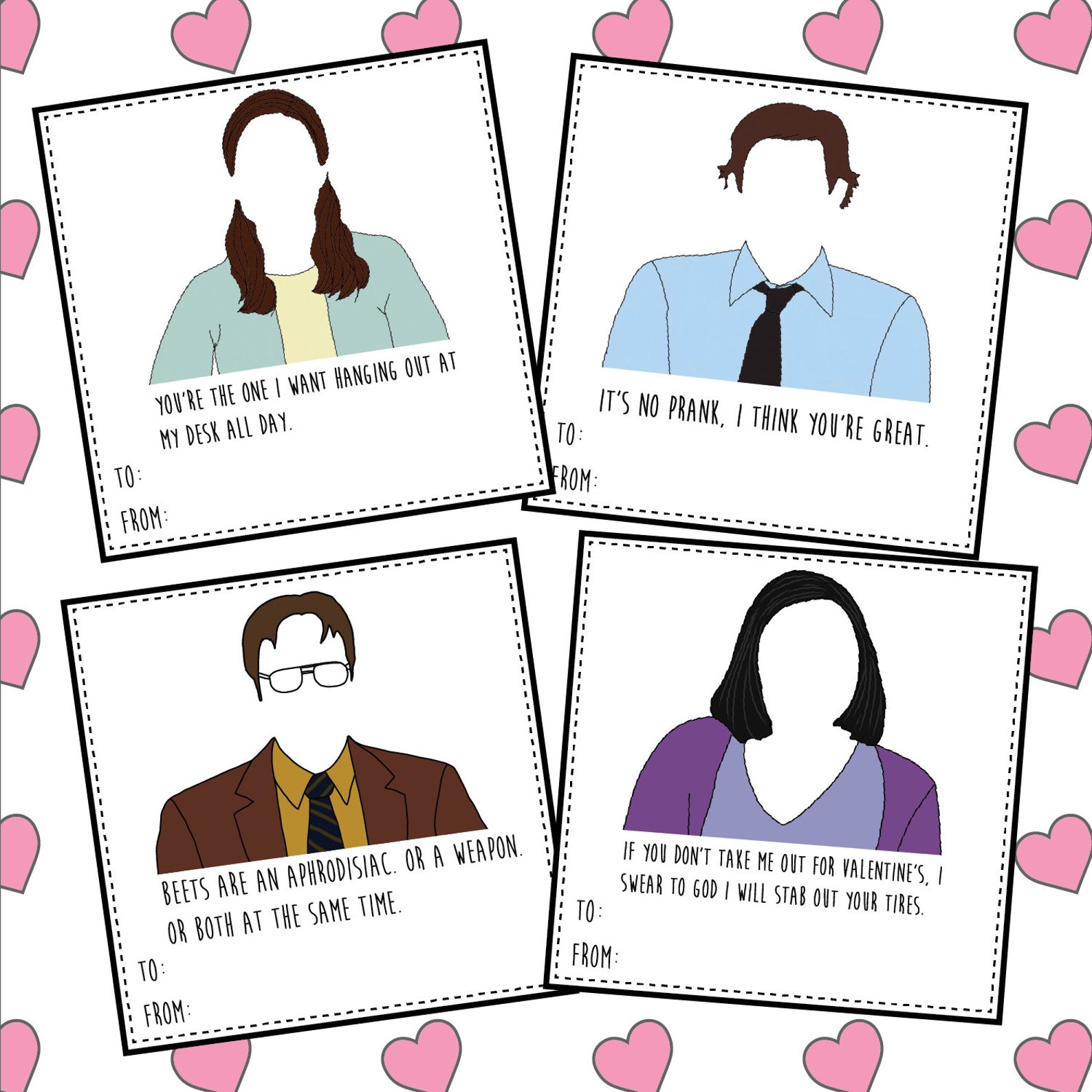 PRINTABLES Valentines the Office-inspired Dwight - Etsy