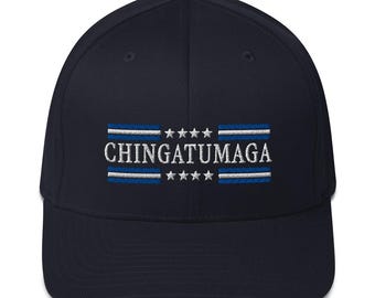 Chinga Tu MAGA Embroidered Fitted Hat: Political Statement Cap