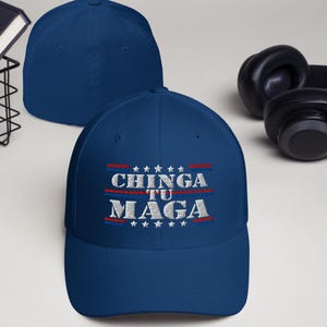 Chinga Tu MAGA Flexfit Hat - Anti-MAGA  Cap, Spanish Political Hat, Progressive Statement Embroidered Hat