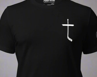 Camiseta de la cruz de Jesús, camiseta de hockey para hombres, ropa cristiana, camiseta de mujer, camiseta de moda para mujeres, camisetas inspiradoras para mujeres, regalo para él