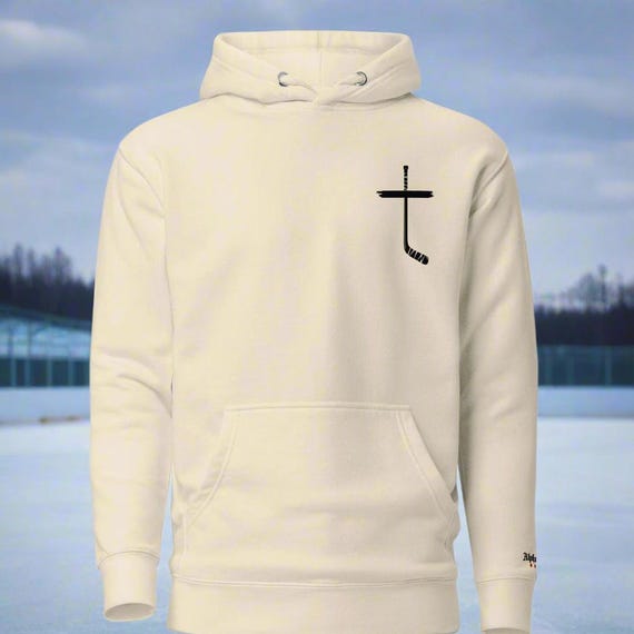 Ice Hockey Jesus Cross Hoodie design Jesus God Christian Hoodies for ice hockey motivation quotes for athletes Bible scriptures for strength