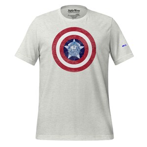 Captain America Chicago Police Department blue line shirt captain America shield shirt print chicago pd clothing pack male and female police