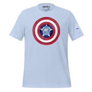 Captain America Chicago Police Department blue line shirt captain America shield shirt print chicago pd clothing pack male and female police