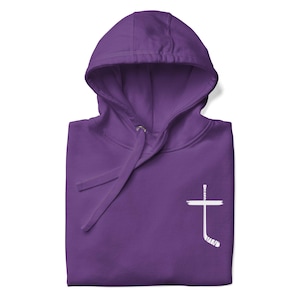 Ice Hockey Jesus Cross Hoodie design Jesus God Christian Hoodies for ice hockey motivation quotes for athletes Bible scriptures for strength
