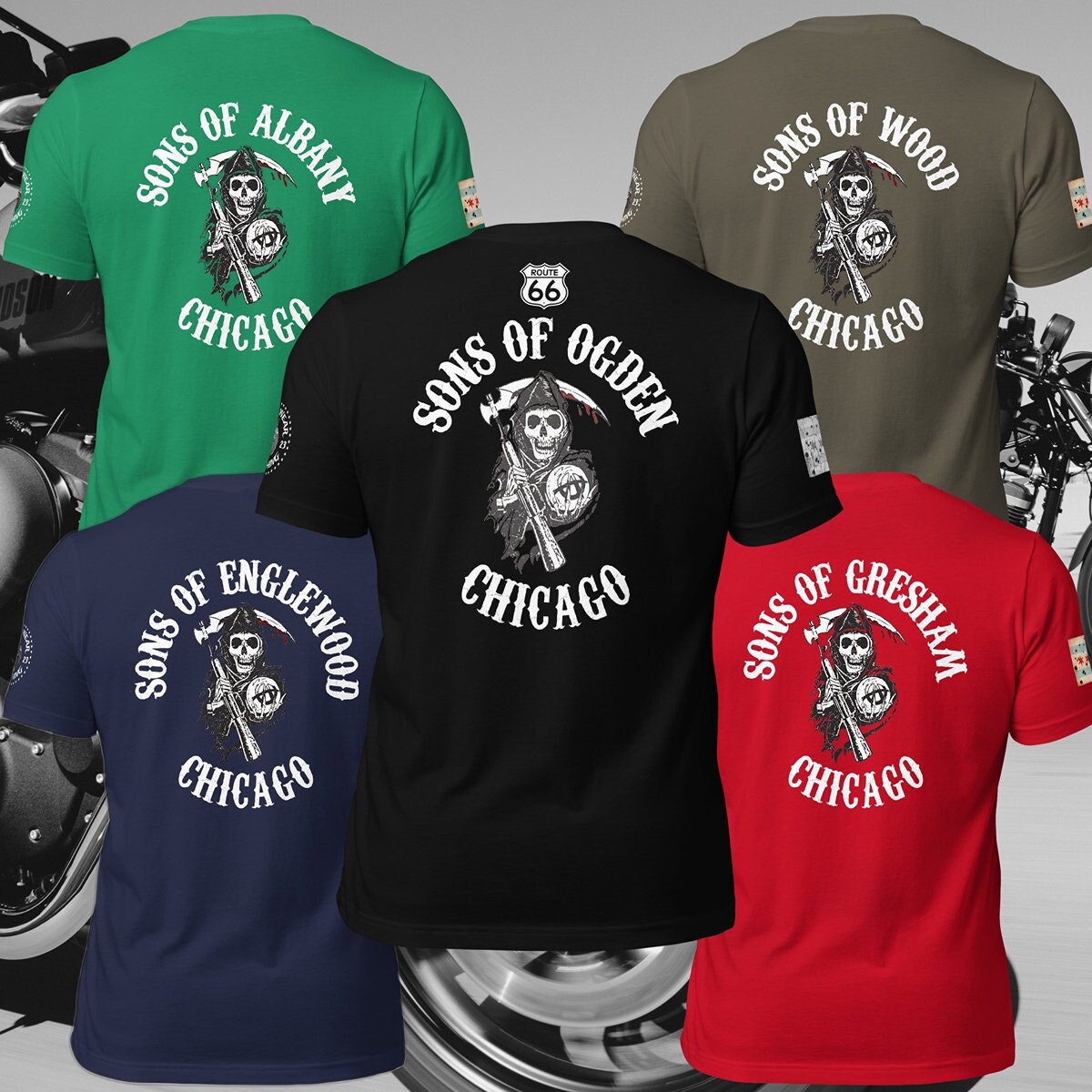 Chemise Sons Of Anarchy Manches Longues - Taille 2XL, Noir, Coton, Occasion Très Bon état