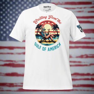Saluto dal Golfo d&#39;America maglietta Trump golfo del Messico maglietta bestseller regalo per lui maglietta golfo d&#39;America maglietta abbigliamento uomo