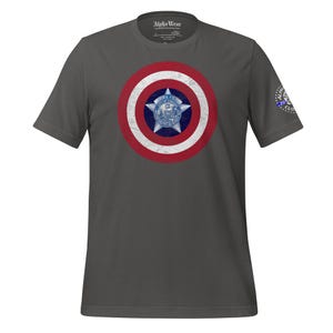 Captain America Chicago Police Department blue line shirt captain America shield shirt print chicago pd clothing pack male and female police