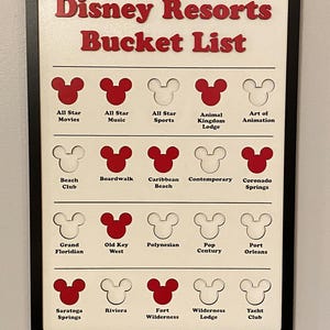 Resort Bucket List - Disney Resorts - Disney Inspired