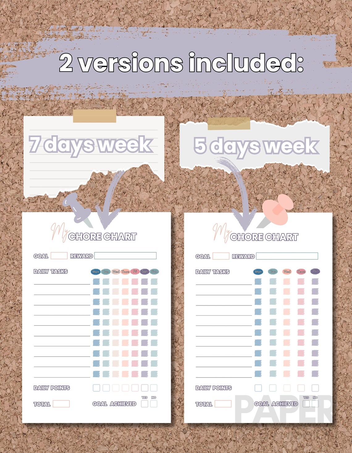 Kids Reward Chart. Editable Printable PDF Chore Chart for Children ...