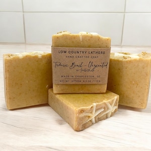 Turmeric Beach, Unscented Handcrafted Soap (w/ Goats Milk)