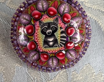 Rocky Racoon Brooch