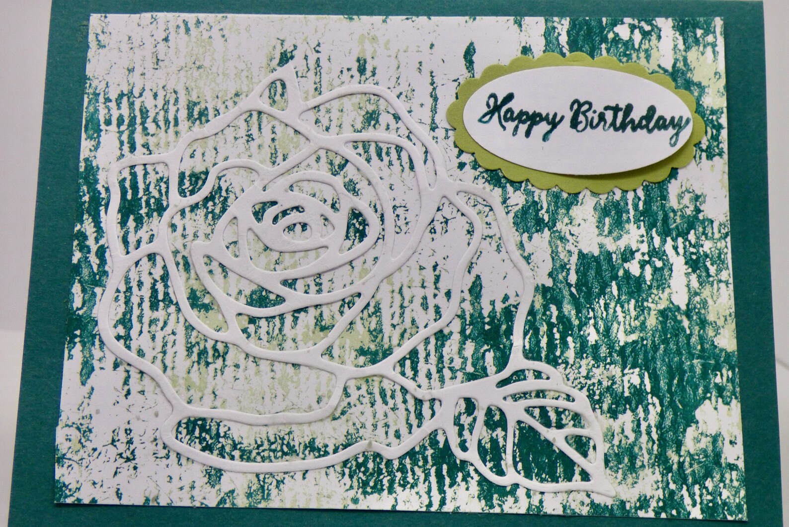 Floral Happy Birthday Day Card Flower Design Birthday Card Etsy