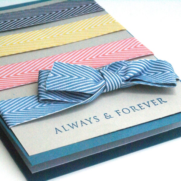 Wedding Card Handmade or Handcrafted Bridal Shower Card with Stripes, Rainbow Wedding Card, Same Sex Wedding Card, Congratulations Card