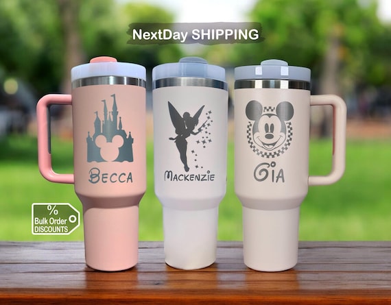 Personalized Disney 40oz Tumbler, Engraved Stainless Steel Travel Mug - Etsy
