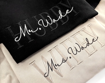 Personalized Wifey Sweatshirt,Wedding Gift,Gift for Bride,New Wife Sweatshirt,Unique Bridal Shower Gift,Newlywed Honeymoon Present