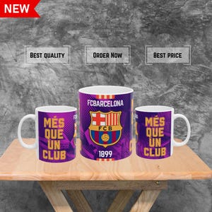 FC Barcelona Mug,  Barça Football Club Fan Gift, Camp Nou Coffee Cup for True Supporters