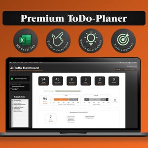 MS Excel Vorlage ToDo-Planer | Kalender | Check-Liste | Kanban, Jour Fixe, Meeting-Planer | Performance-Booster | deutsch