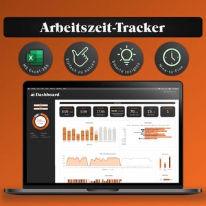 MS Excel Template Work Time Tracker | Monthly Planner & Annual Overview | Time Tracking | Overtime Tracker | Time Sheet | German