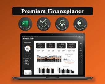 MS Excel Vorlage Finanz-Tracker | Budget-Planer | Einnahmen, Ausgaben, Vermögen, Sparen |  Persönliche Finanzen | Haushaltsbuch | deutsch