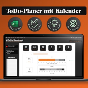 MS Excel Vorlage ToDo-Planer | Kalender | Basic Organisation | Performance-Booster | deutsch