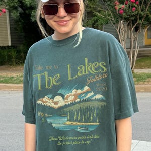 Das Seen-Shirt | Swift T-Shirt | Vintage Retro Folklore | Era Music Songtexte | Geschenk für Fan | Übergroßes Unisex Comfort Colors Tshirt