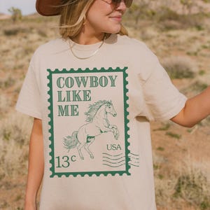 Cowboy Like Me Shirt | Swift Western Vintage Retro Summer Graphic Tee | Music Lyrics Merch | Gift for Fan | Comfort Colors Oversized