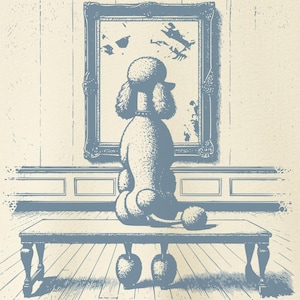 T-shirt vintage Caniche Museum : T-shirt pour chien galerie d&#39;art Taco Dog
