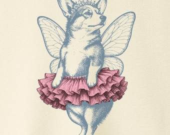 Corgi Fairy T-Shirt - Dog Tutu Shirt Sweatshirt Hoodie Taco Dog