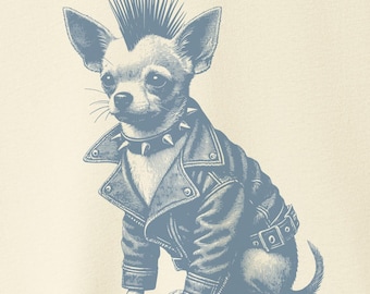 Chihuahua Punk T-Shirt: Chihuahua Mowhawk Gift Sweatshirt or Hoodie or Tee Taco Dog