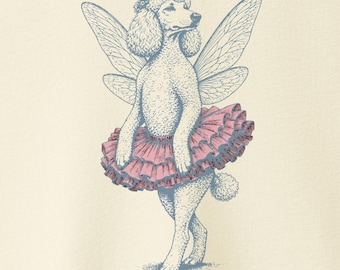 Poodle Fairy T-Shirt - Dog Tutu Shirt Sweatshirt Hoodie Taco Dog