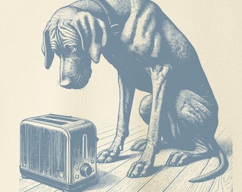 Vizsla Vintage Hunde Shirt Toaster T-Shirt Lustiges Toast Hunde-Shirt, trockene Stimmung Küche Sweatshirt, Vizsla Mama Vizsla Papa Vizsla Geschenk
