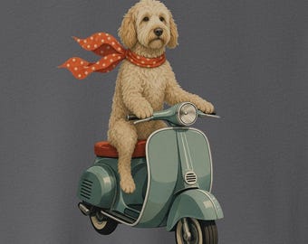 Camiseta Doodle Vintage Scooter - Camiseta de perro Sudadera Sudadera con capucha Taco Dog