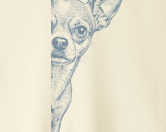 Chihuahua Peeking T-Shirt - Funny Dog Shirt Sweatshirt Hoodie Taco Dog