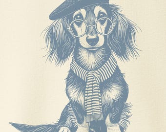 French Dachshund Shirt: Weiner Dog in Beret - Taco Dog