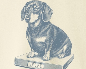 Dachshund Overweight Scale T-Shirt - Dog Shirt Sweatshirt Hoodie Taco Dog