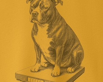 Pitbull Overweight Scale T-Shirt - Dog Shirt Sweatshirt Hoodie Taco Dog