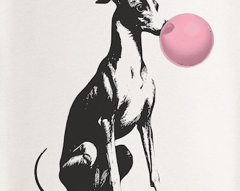 Italian Greyhound Whippet Shirt, Bubble Gum Sweatshirt, Funny T-Shirt, Funny Dog Shirt, Vintage Dog Shirt, Bubble Gum Dog, Iggy Mom Iggy Dad