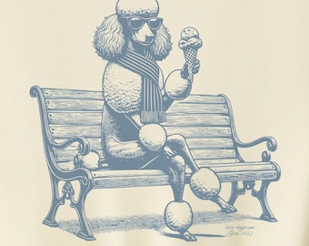 Poodle, Poodle Shirt, Poodle Ice Cream TShirt, Vintage Dog T-Shirt, Poodle Mom, Poodle Dad, Poodle Gift, Funny Poodle Shirt