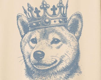 Shiba Inu Comfort Colors Shirt, King Shiba Inu, Vintage Dog Shirt, Crown Shiba Inu T-shirt, Dog Mom, Dog Dad, Dog Shirt, Funny Dog TShirt