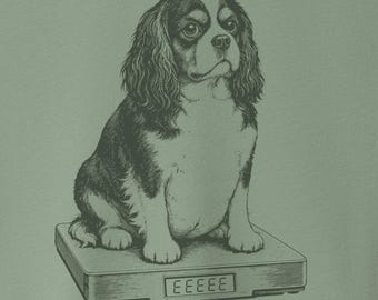 Cavalier Overweight Scale T-Shirt - Dog Shirt Sweatshirt Hoodie Taco Dog