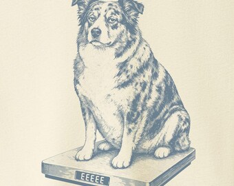Australian Shepherd Overweight Scale T-Shirt - Dog Shirt Sweatshirt Hoodie Taco Dog