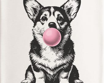 Corgi Shirt, Bubble Gum Sweatshirt, Funny T-Shirt, Funny Dog Shirt, Vintage Dog Shirt, Bubble Gum Dog, Corgi Mom, Corgi Dad, Corgeek