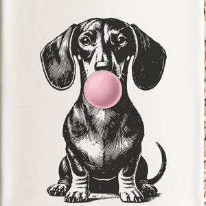 Dachshund Shirt, Bubble Gum Sweatshirt, Funny T-Shirt, Funny Dog Shirt, Vintage Dog Shirt, Bubble Gum Dog, Weenie Mom, Wiener Dog Dad
