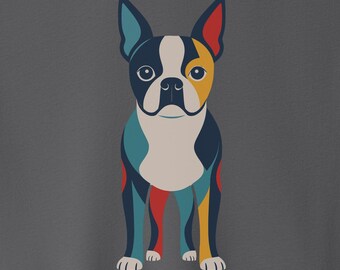 Boston Terrier Color Block T-Shirt - Dog Shirt Sweatshirt Hoodie Taco Dog