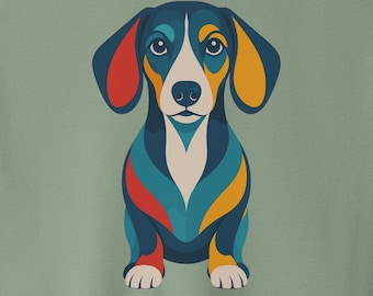 Dachshund Color Block T-Shirt - Dog Shirt Sweatshirt Hoodie Taco Dog